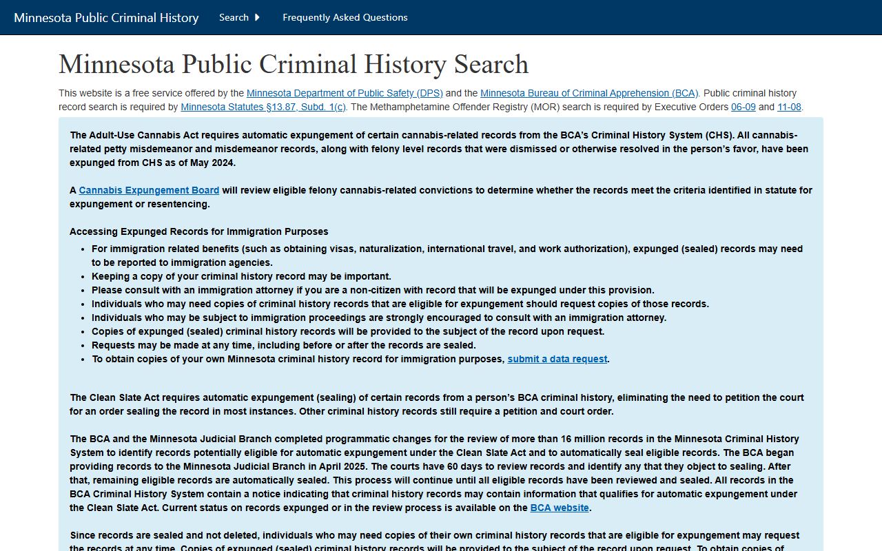 Hennepin County arrest records and court charges BCA public criminal history search