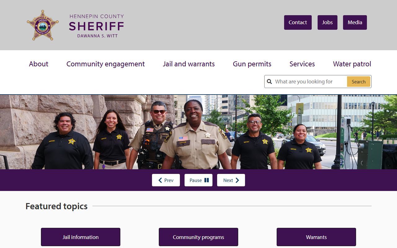Hennepin County inmate records Sheriff's Office homepage